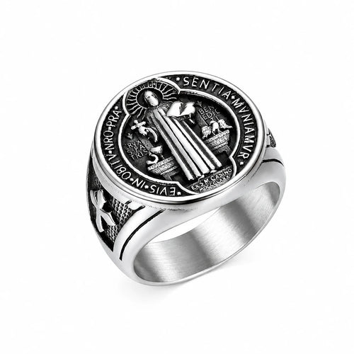 Bague Saint Benoît  – Acier en acier inoxydable - Vue principale