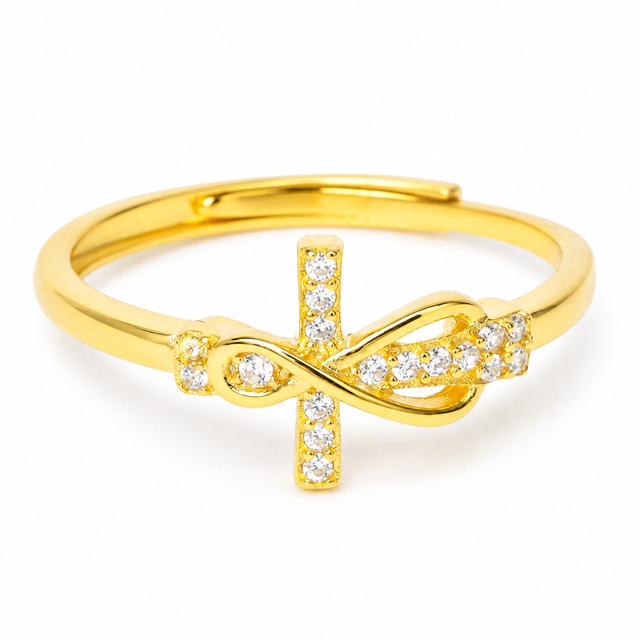 Bague Croix infini Salomé - Or