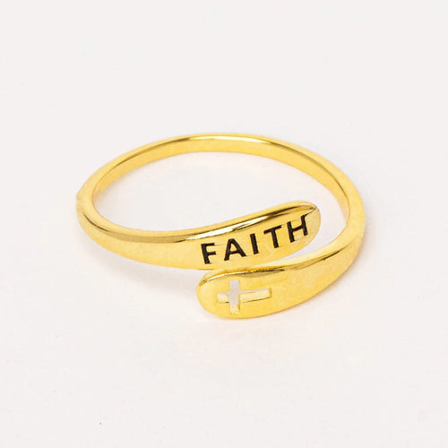 Bague Faith en rhodium - Vue principale