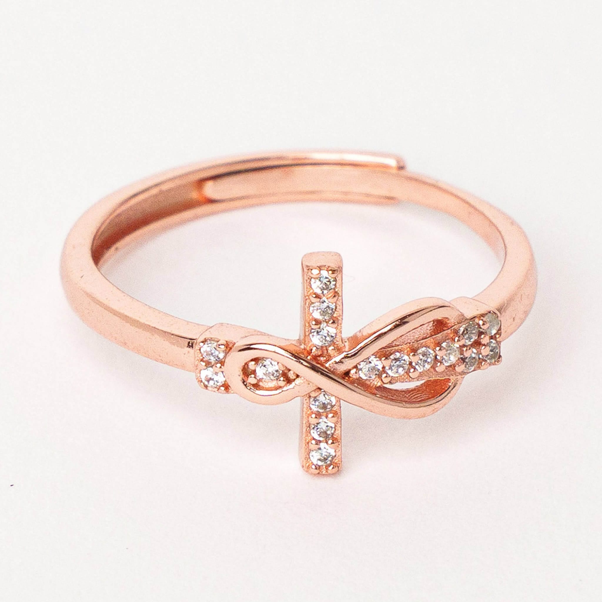 Bague Salomé Argent 925 - Finition Or Rose - Bijoux Croix