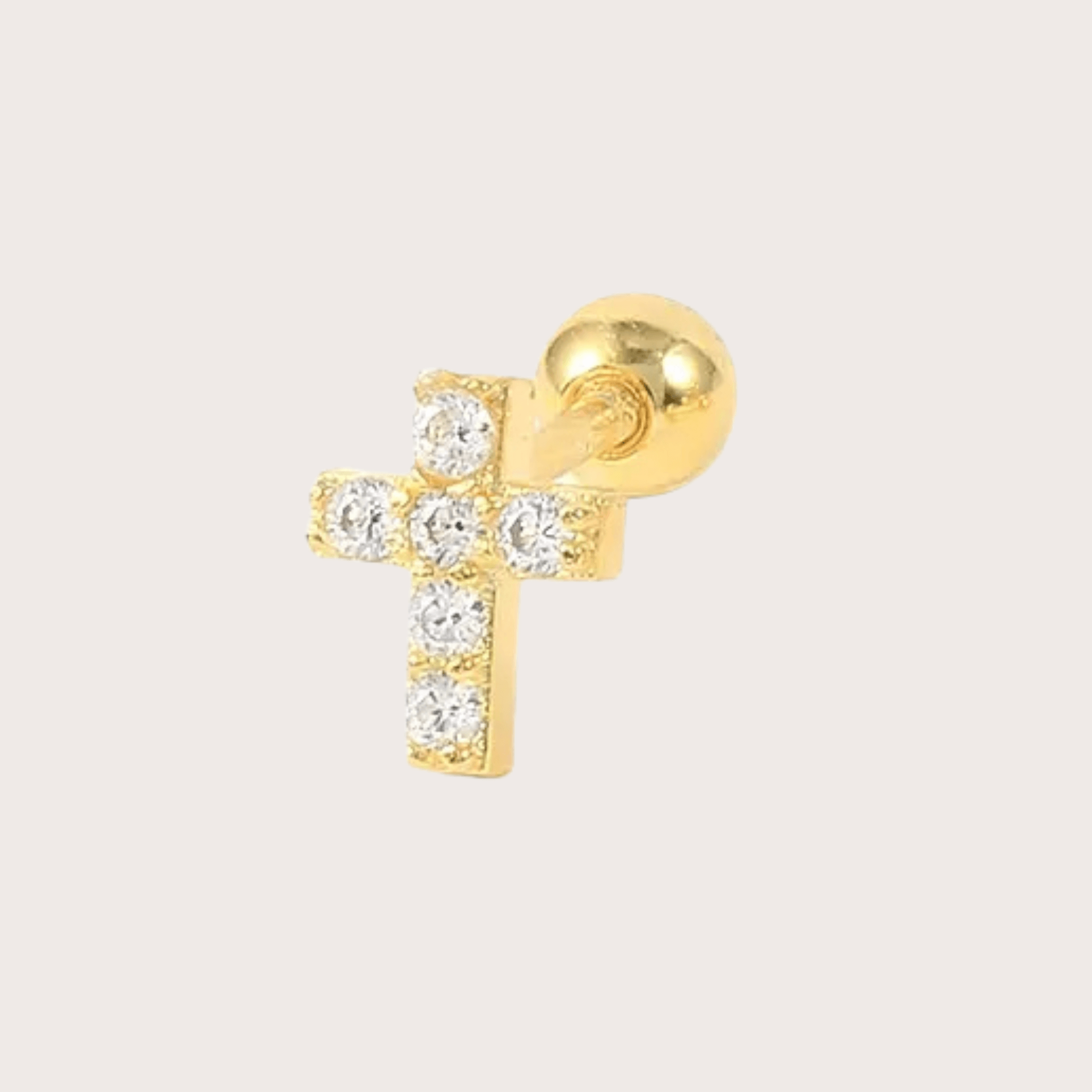Boucles d’Oreilles Crucifix Argent 925 et Zircons - Bijoux Croix