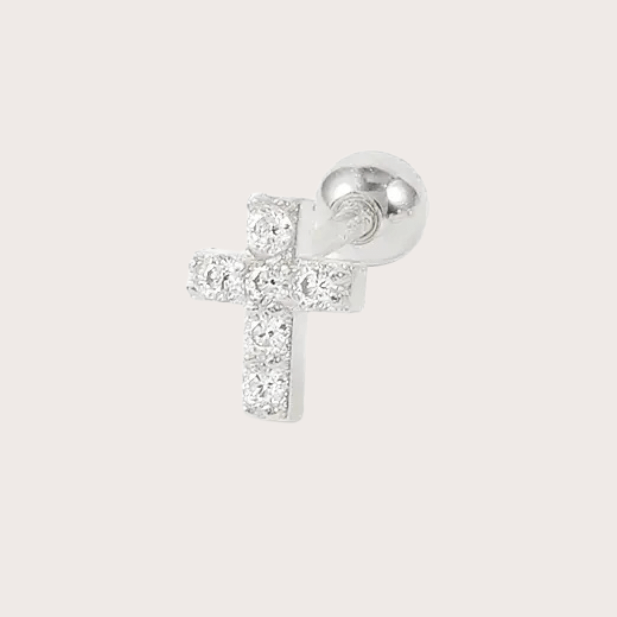 Boucles d’Oreilles Crucifix Argent 925 et Zircons - Bijoux Croix