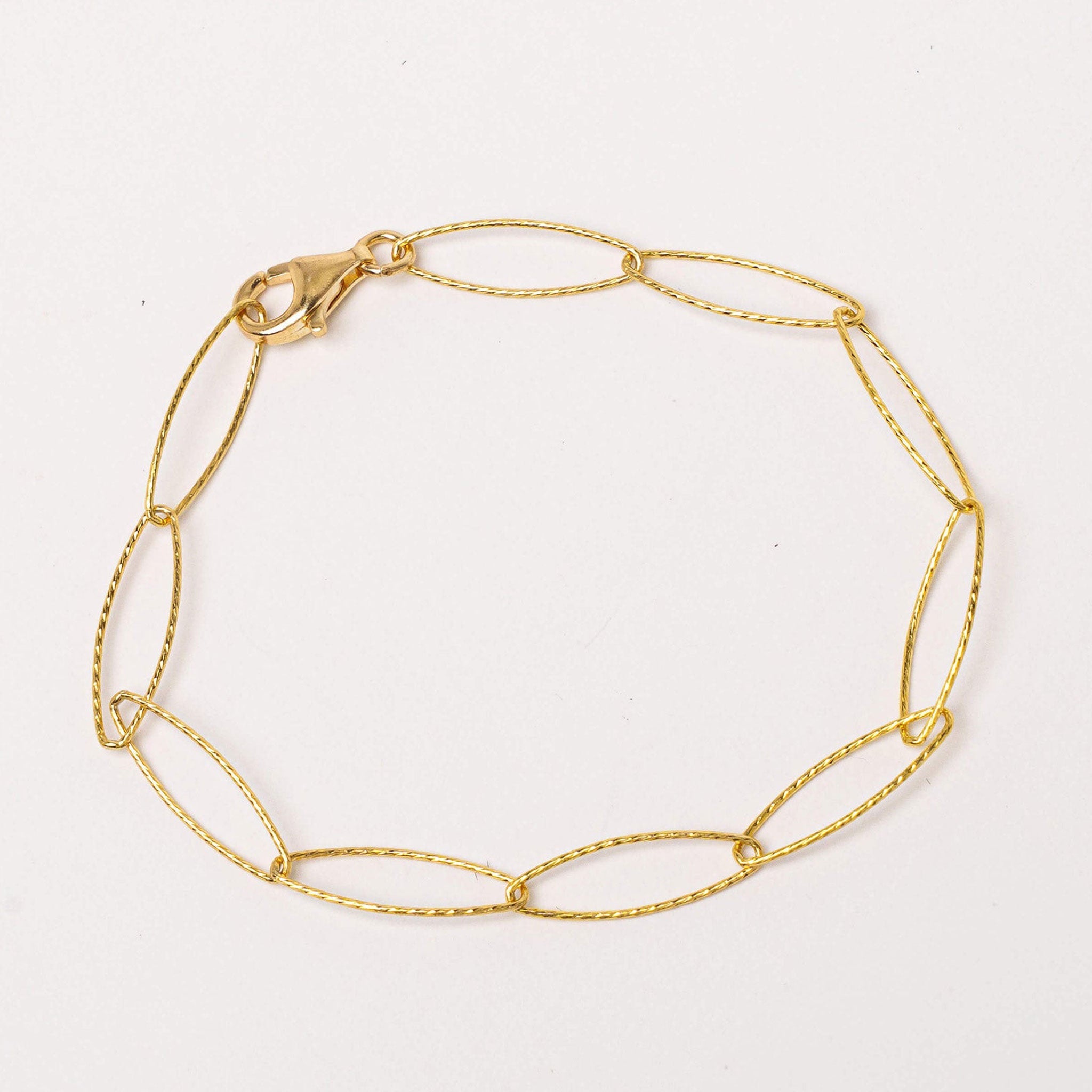 Bracelet Élisabeth Argent 925 Plaqué Or 24 carats - Bijoux Croix