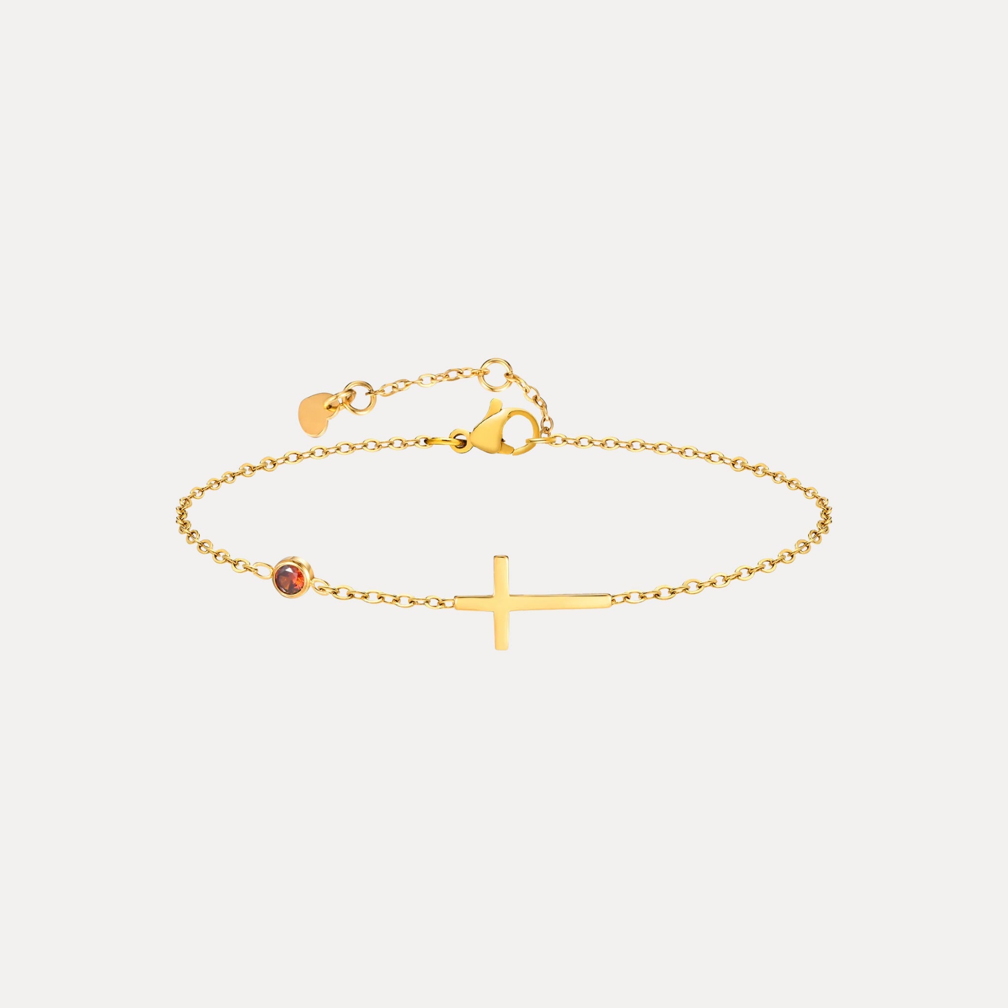 Bracelet Joël Acier inoxydable et Zircons - Bijoux Croix