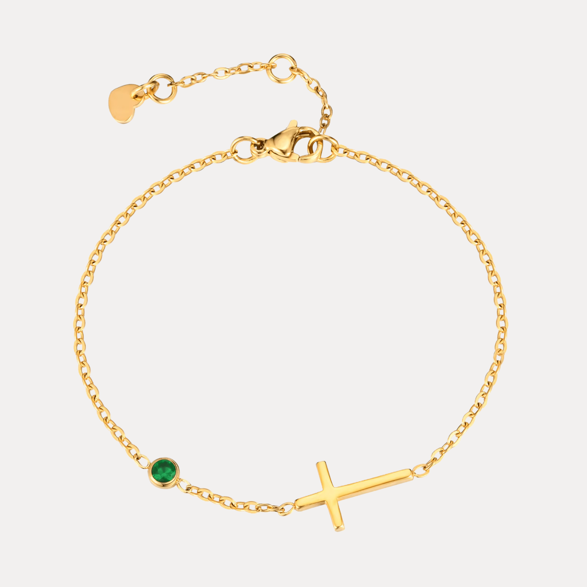 Bracelet Joël Acier inoxydable et Zircons - Bijoux Croix