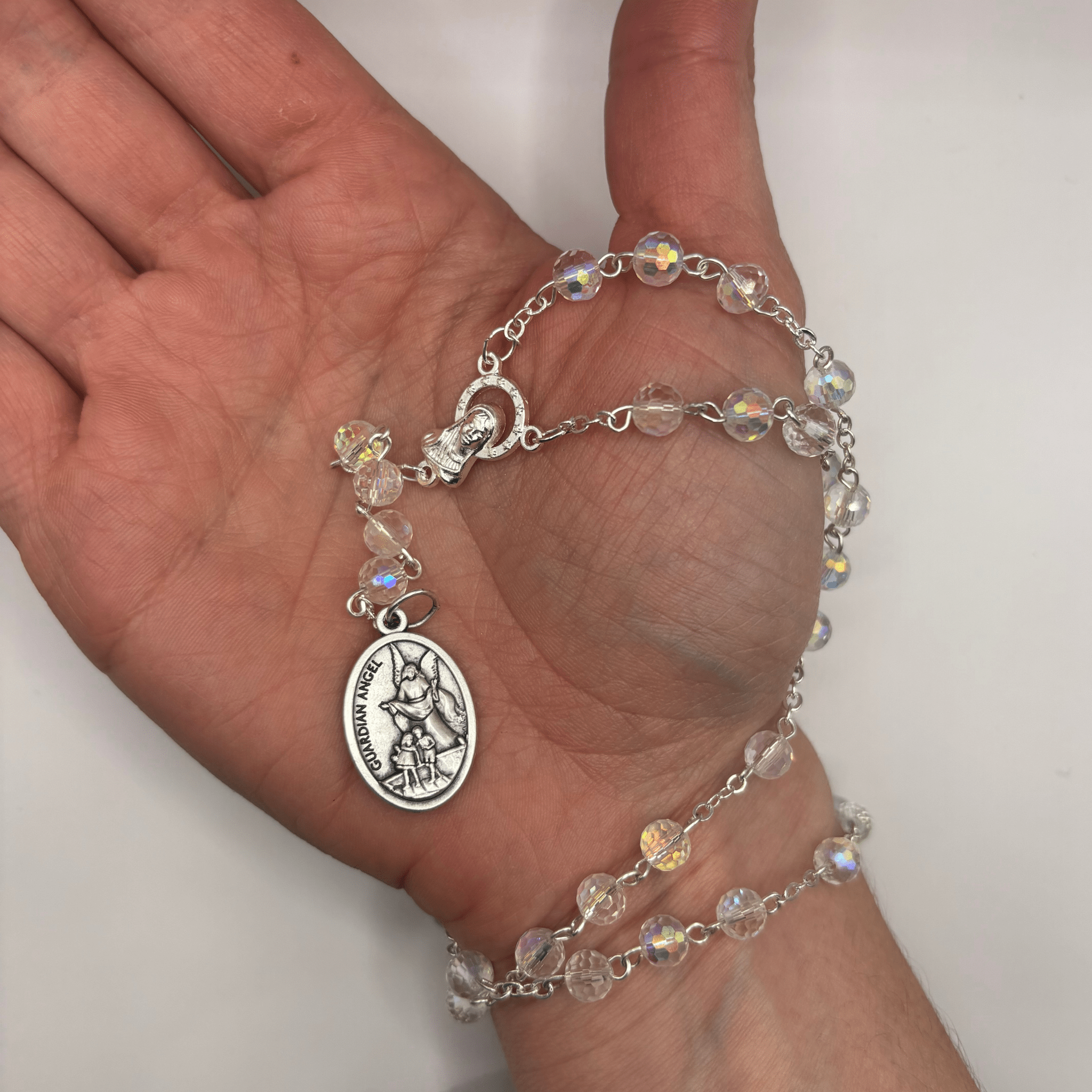 Chapelet de Saint Michel en cristal - Bijoux Croix