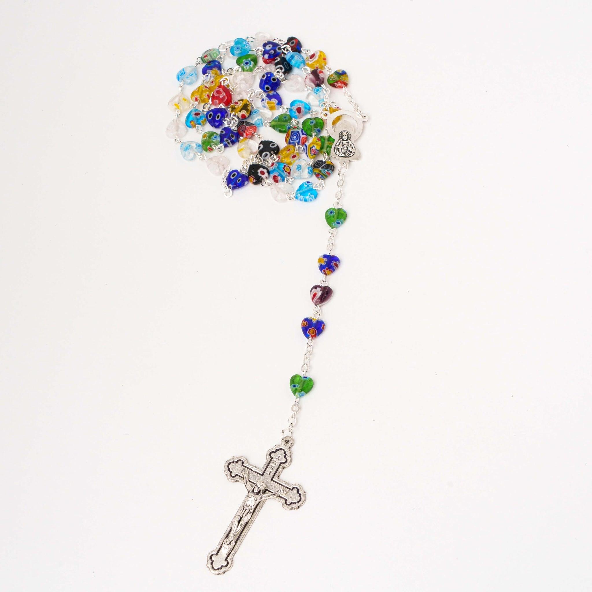 Chapelet en Perles de Verre de Murano - Bijoux Croix