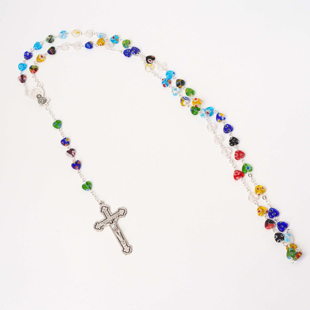 Chapelet en Perles de Verre de Murano - Bijoux Croix