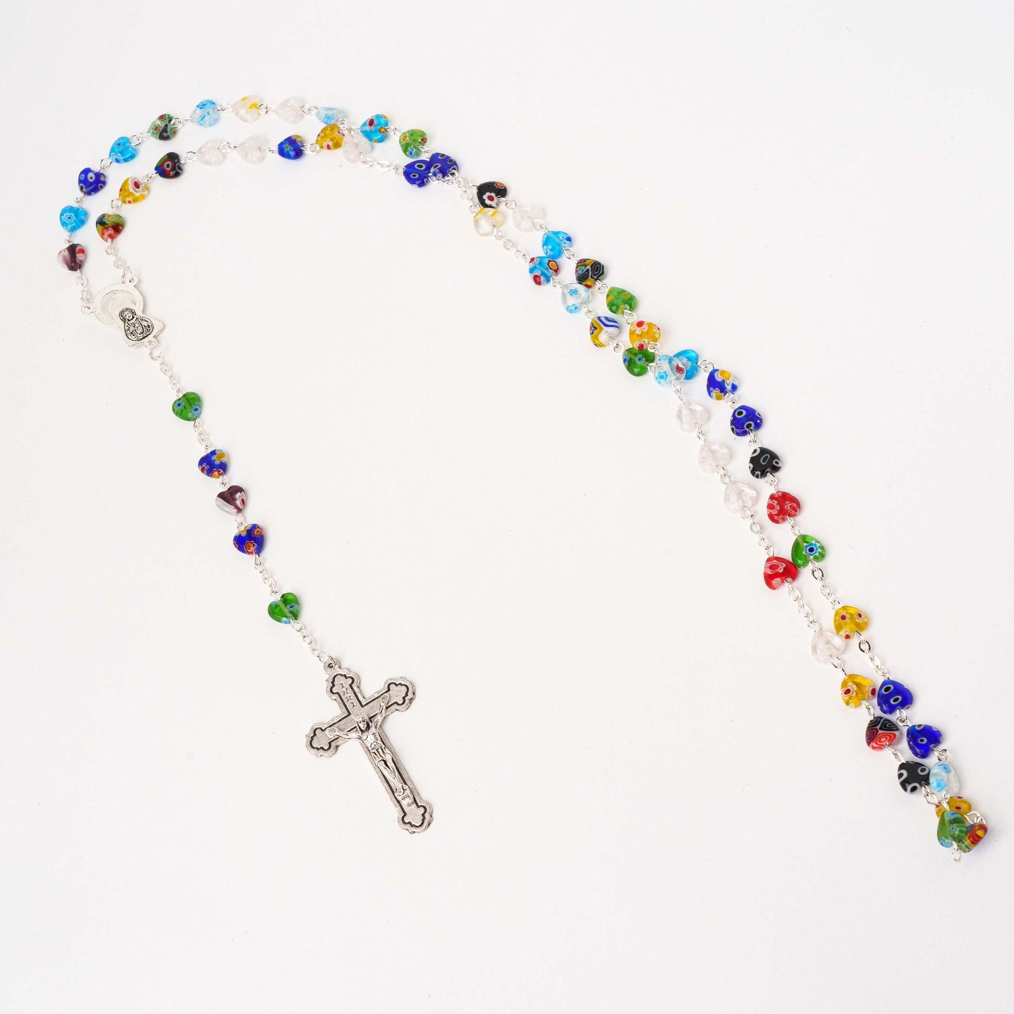 Chapelet en Perles de Verre de Murano - Bijoux Croix