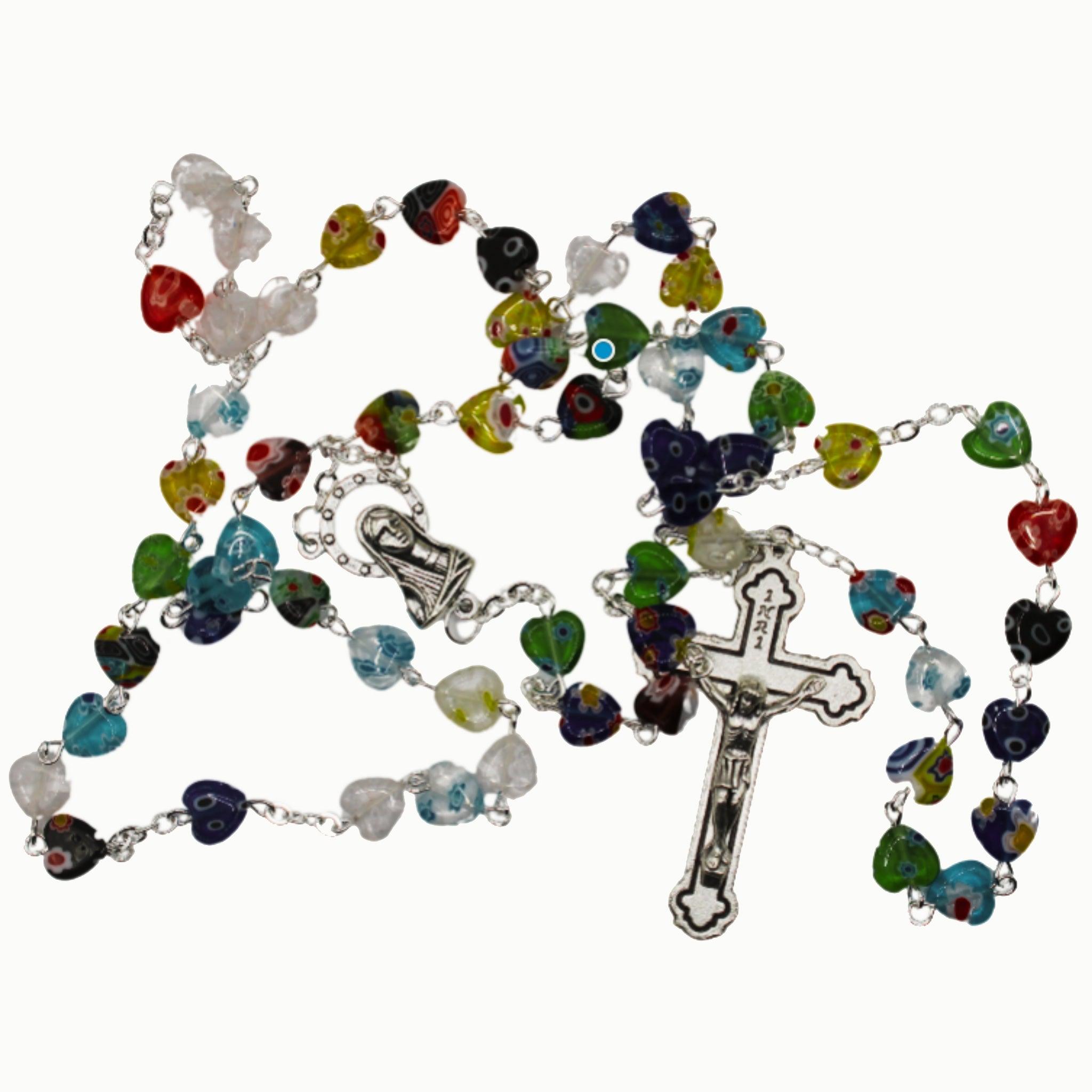 Chapelet en Perles de Verre de Murano - Bijoux Croix