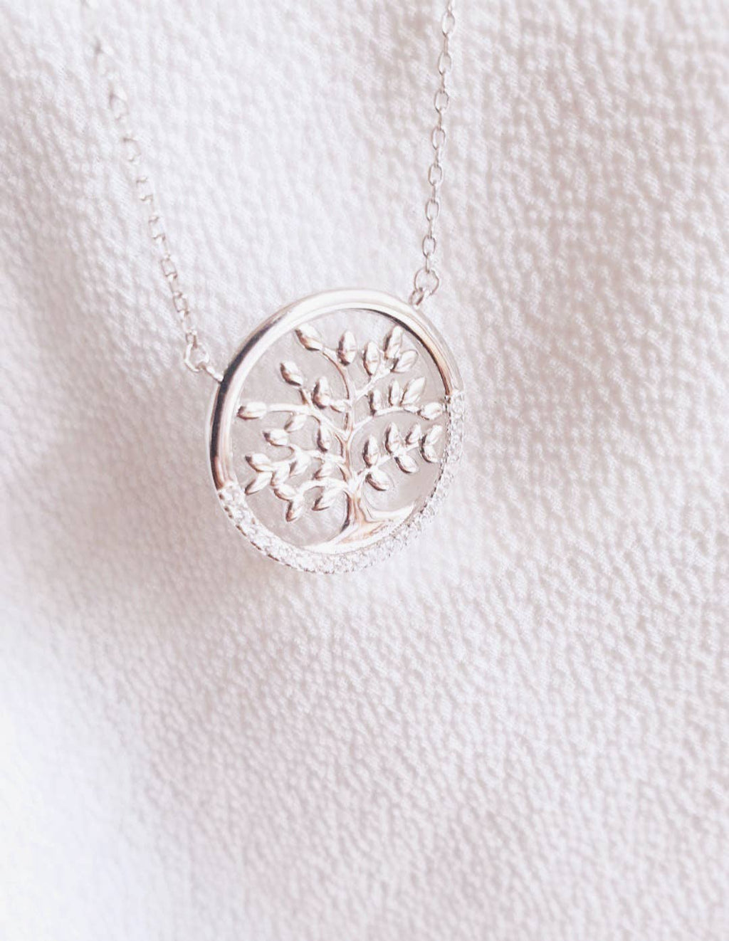 Collier Arbre de Vie en Argent 925 Rhodié - Bijoux Croix