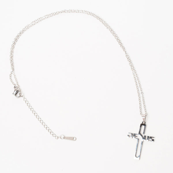 Collier Croix Jésus Acier Inoxydable - Vue secondaire