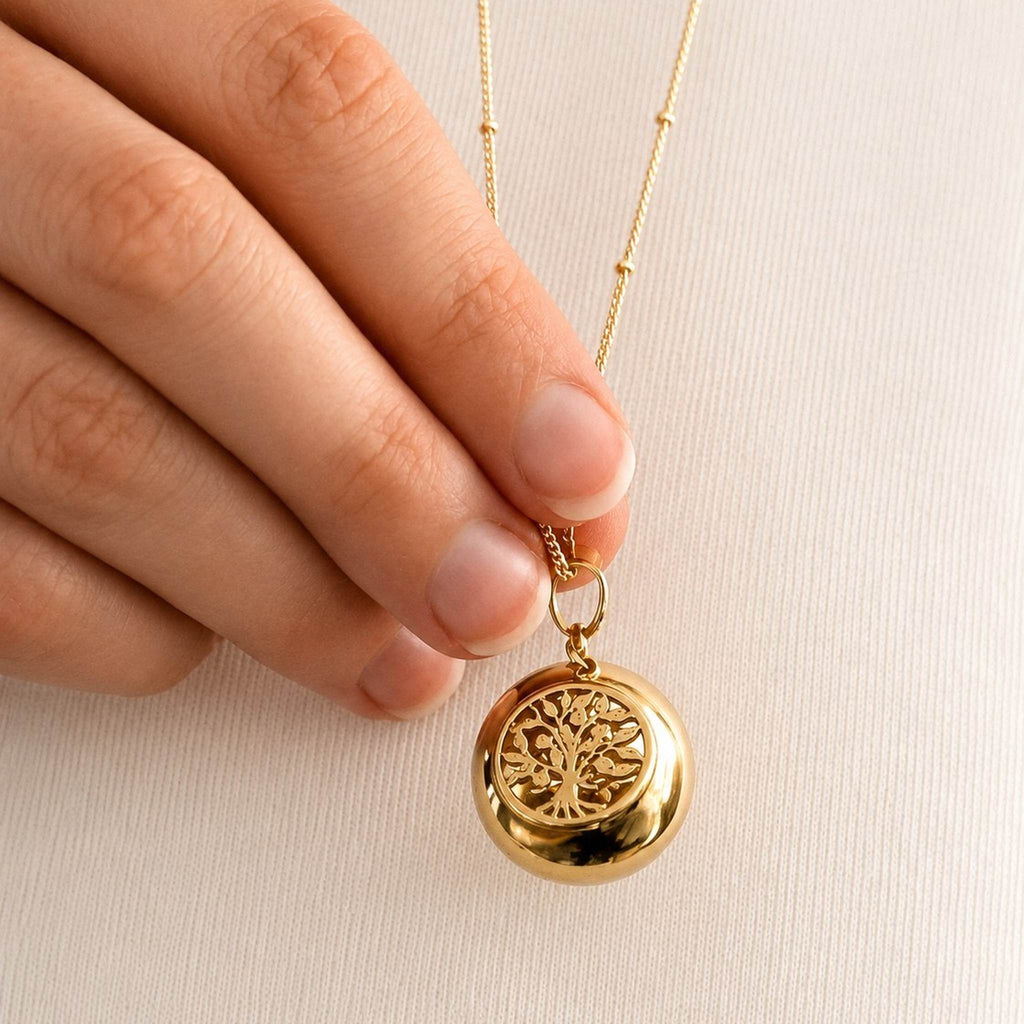 Bola de Grossesse Doré – Arbre de Vie - Bijoux Croix