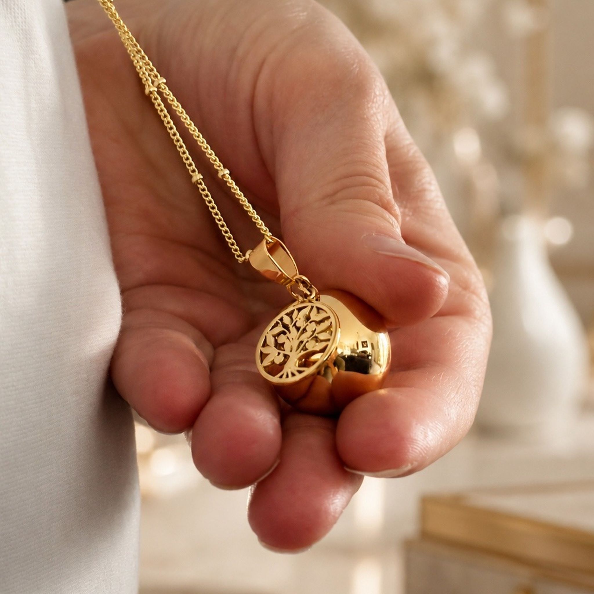 Bola de Grossesse Doré – Arbre de Vie - Bijoux Croix
