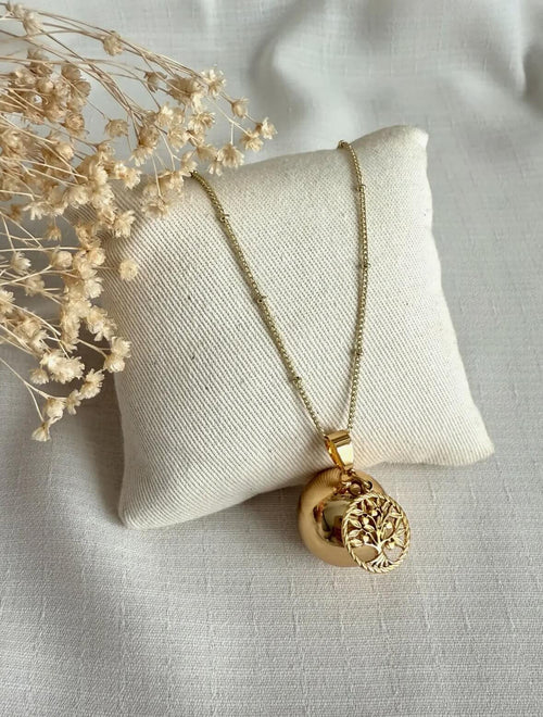 Bola de Grossesse Doré – Arbre de Vie - Bijoux Croix
