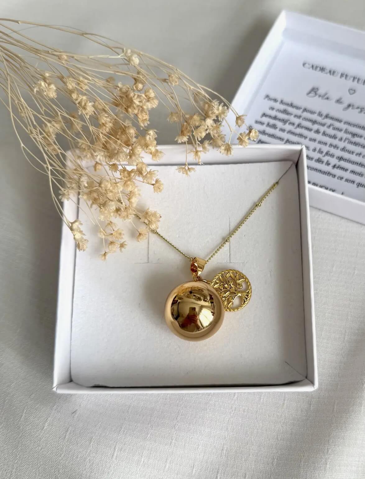 Bola de Grossesse Doré – Arbre de Vie - Bijoux Croix