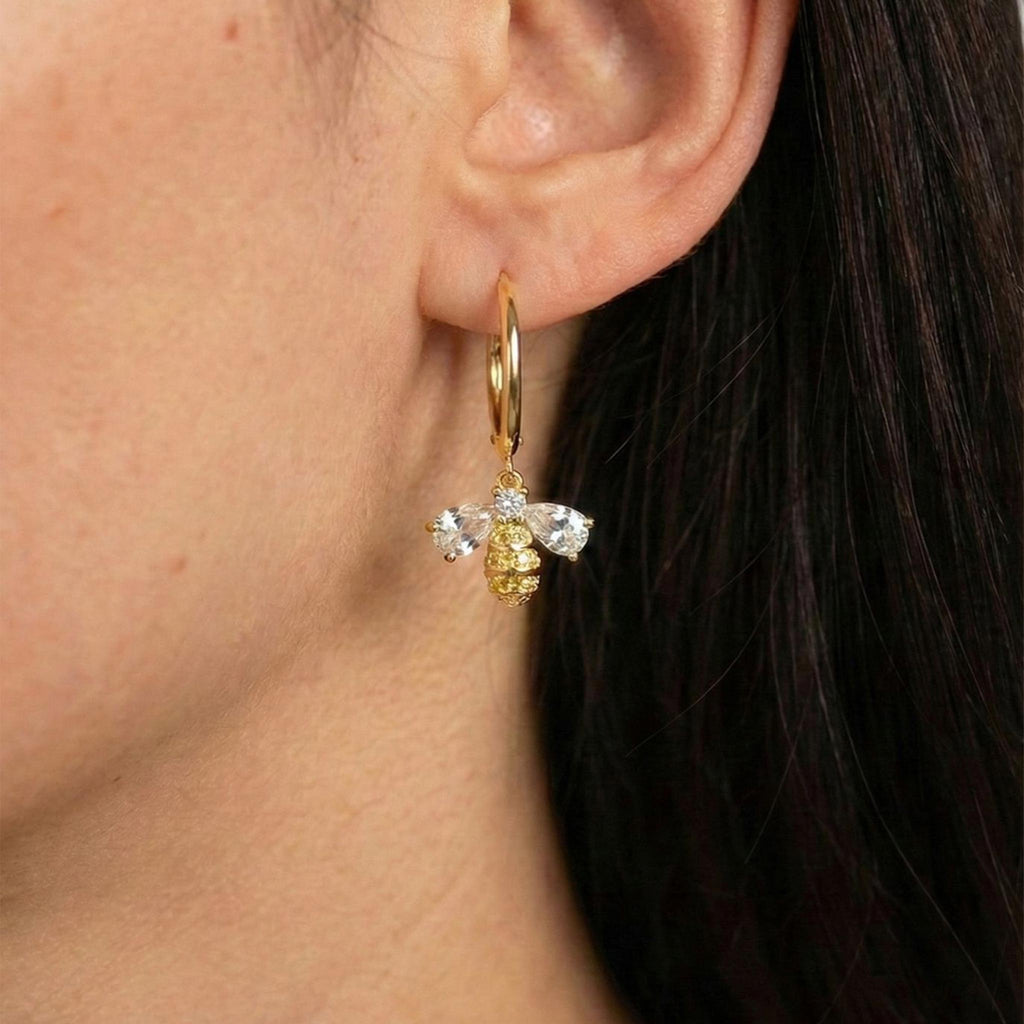 Boucles d'oreilles Abeille Divine - Bijoux Croix
