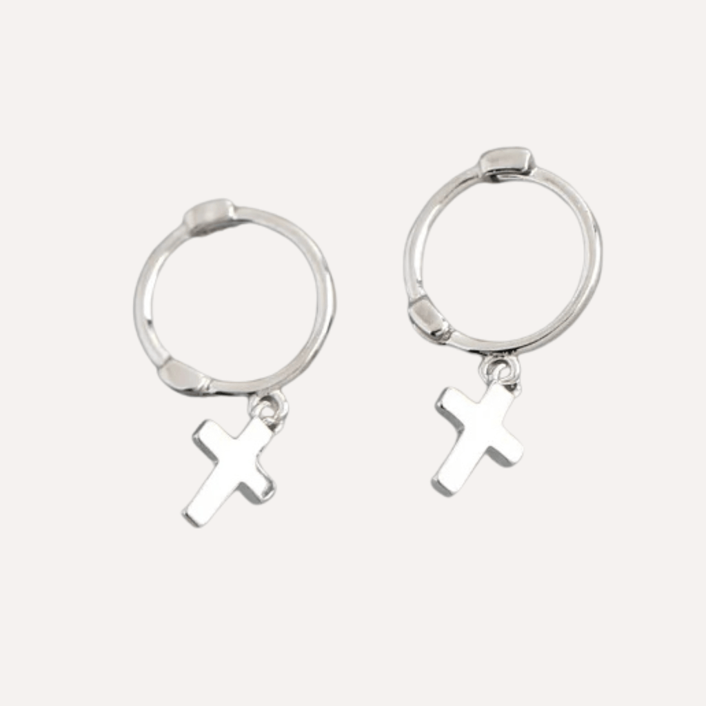 Boucles d’oreilles Alliance Argent - Bijoux Croix
