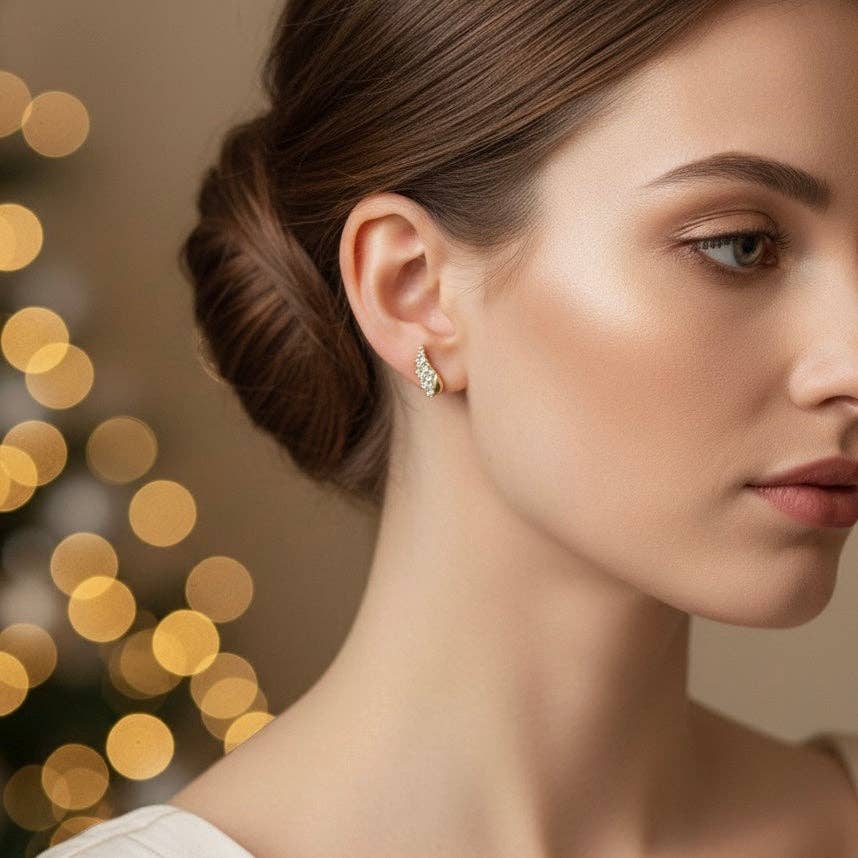 Boucles d'oreilles Anges Heaven Drop - Bijoux Croix