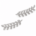 Boucles d’oreilles contours d’oreilles Rameau - Argent Rhodié ou Plaqué Or - Bijoux Croix