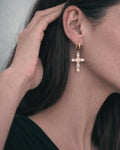 Boucles d’oreilles Croix Hosanna – Acier - Bijoux Croix