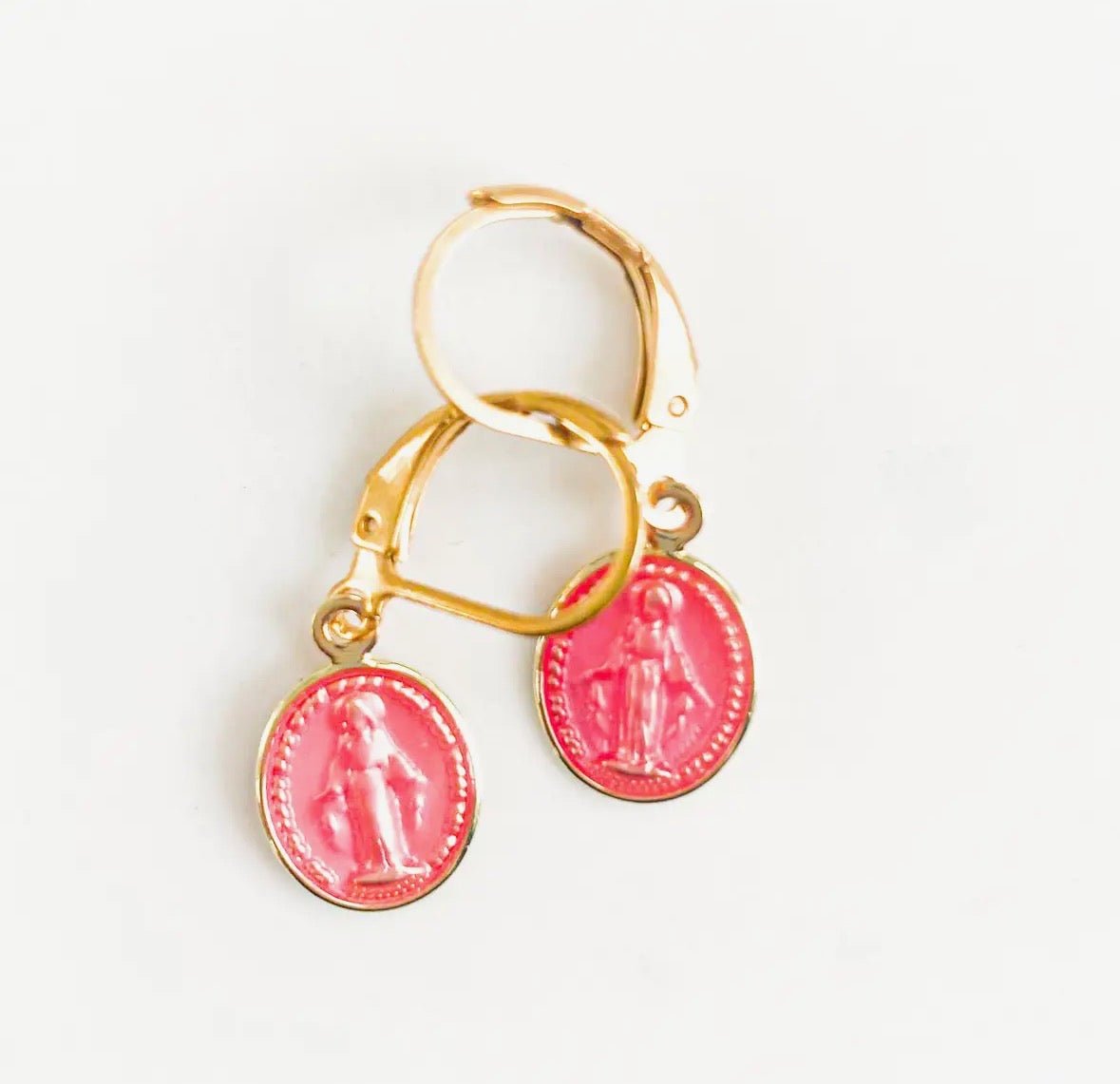 Boucles d’oreilles Marie version rose