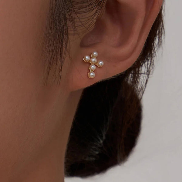 Boucles d’oreilles Perles de Grâce - Argent et Perles d'Eau Douce - Vue secondaire
