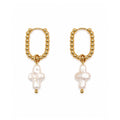 Boucles d’Oreilles Perles Keshi – Plaqué Or 18K - Bijoux Croix