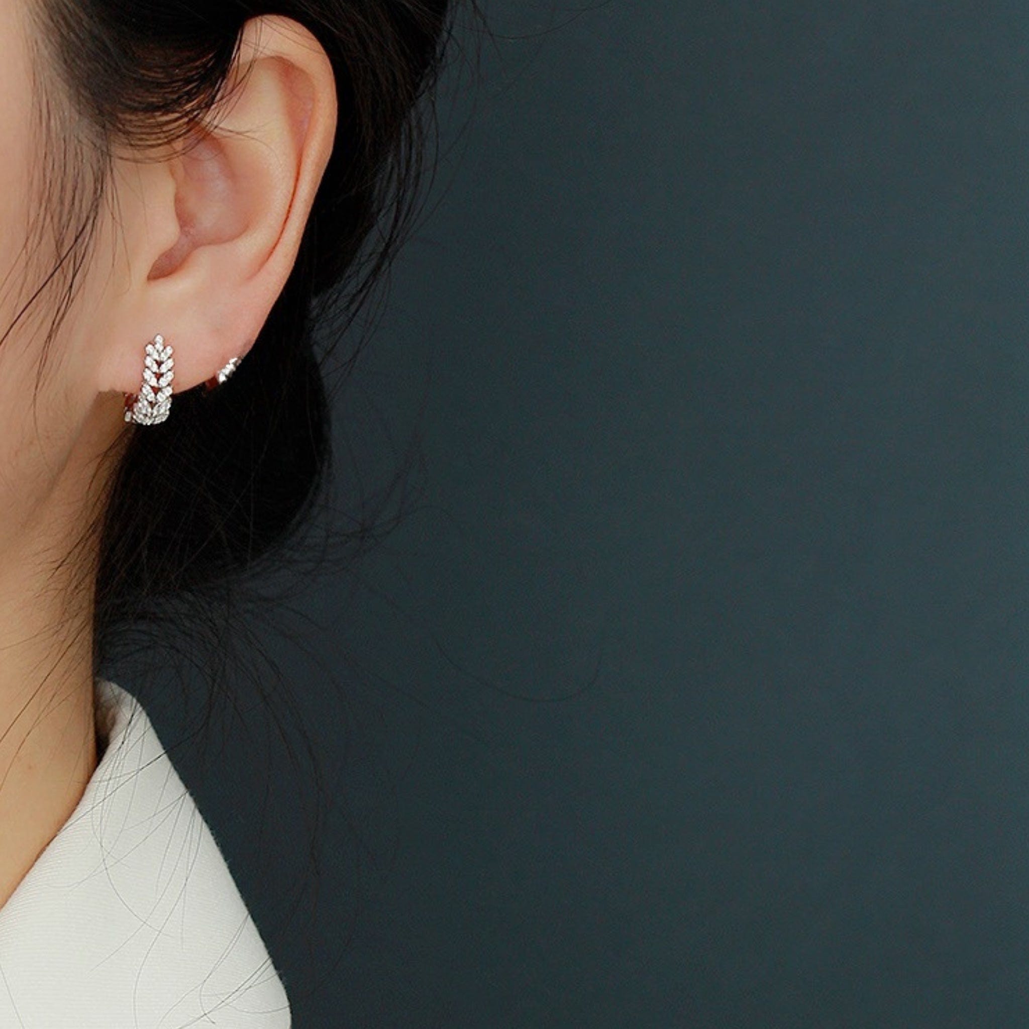 Boucles d’oreilles Rameaux – Plaqué Or 18K et Argent - Bijoux Croix