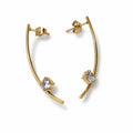 Boucles d’oreilles religieuses Auréole en acier inoxydable 316L doré