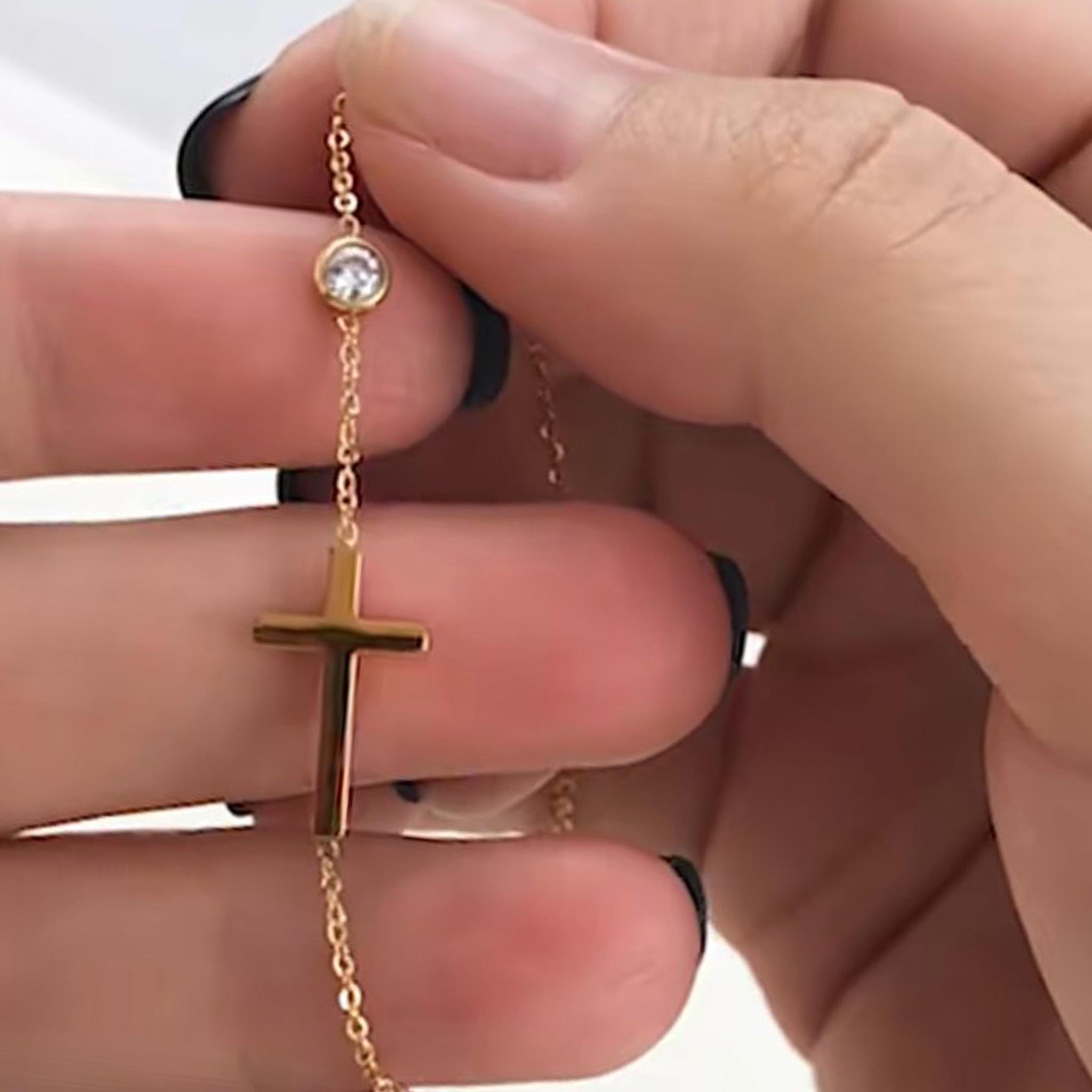 Bracelet Agapè - Acier inoxydable - Bijoux Croix