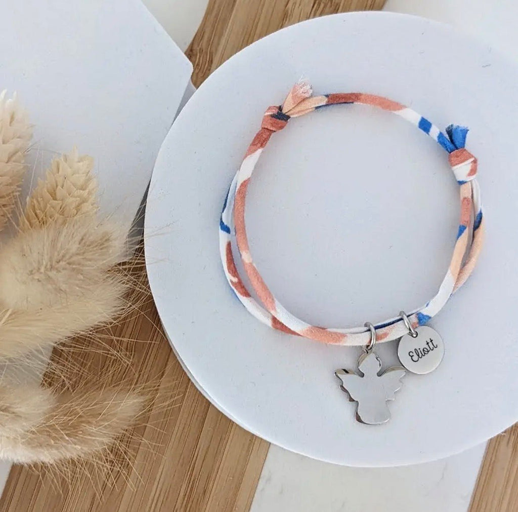 Bracelet Ange Liberty personnalisable - Bijoux Croix