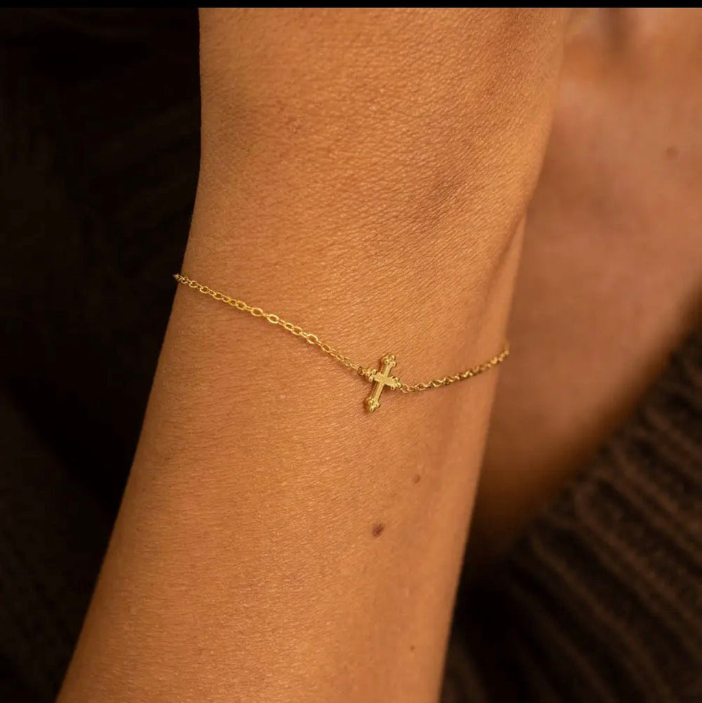 Bracelet croix Epuré Ezra Acier - Bijoux Croix