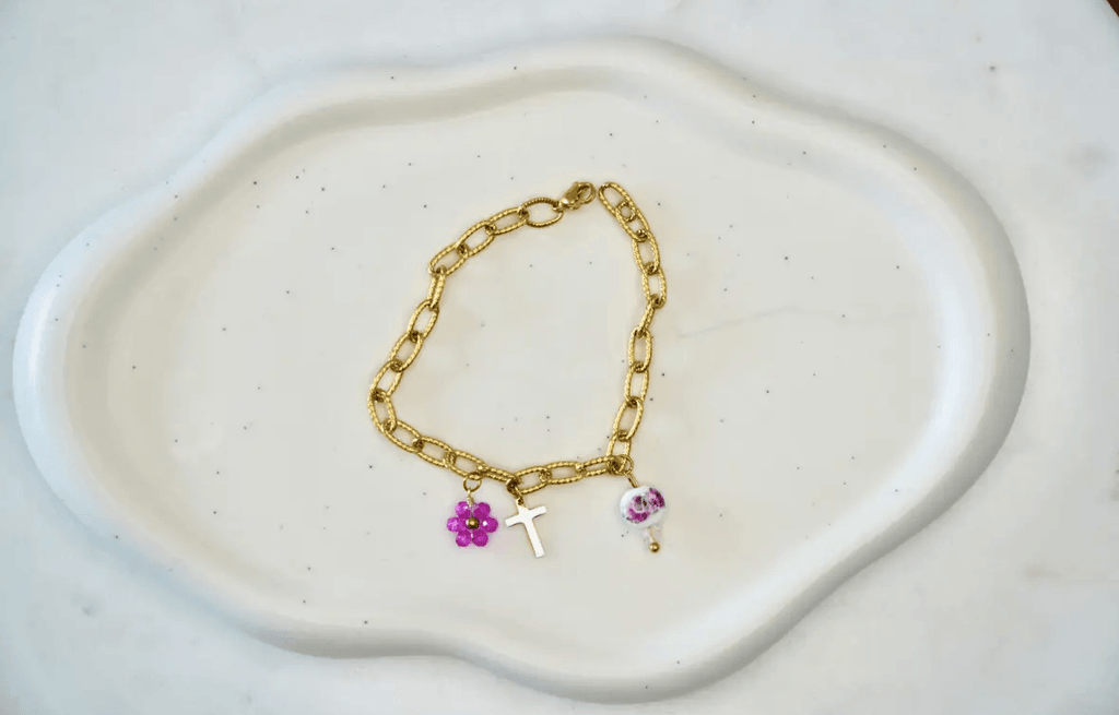 Bracelet Croix et Fleurs - Bijoux Croix