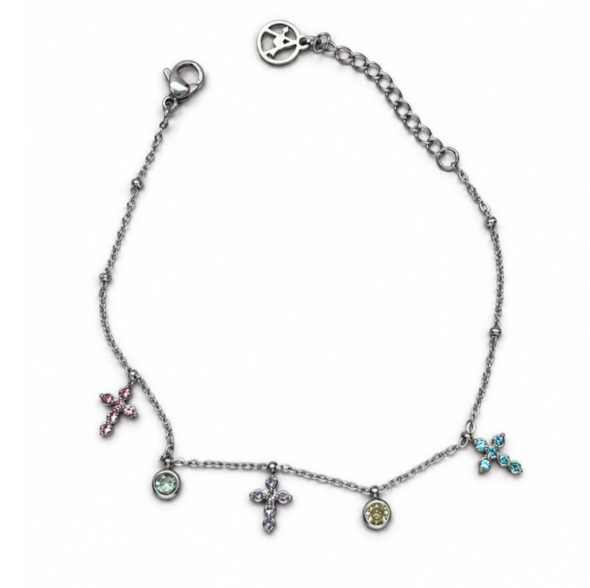 Bracelet Croix Multiple à Breloques - Bijoux Croix