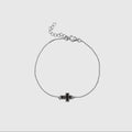 bracelet croix noe en argent et noir