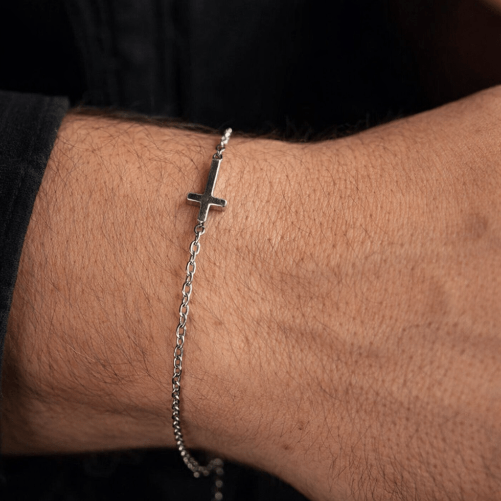 Bracelet Epuré Ezra Acier Inoxydable - Bijoux Croix