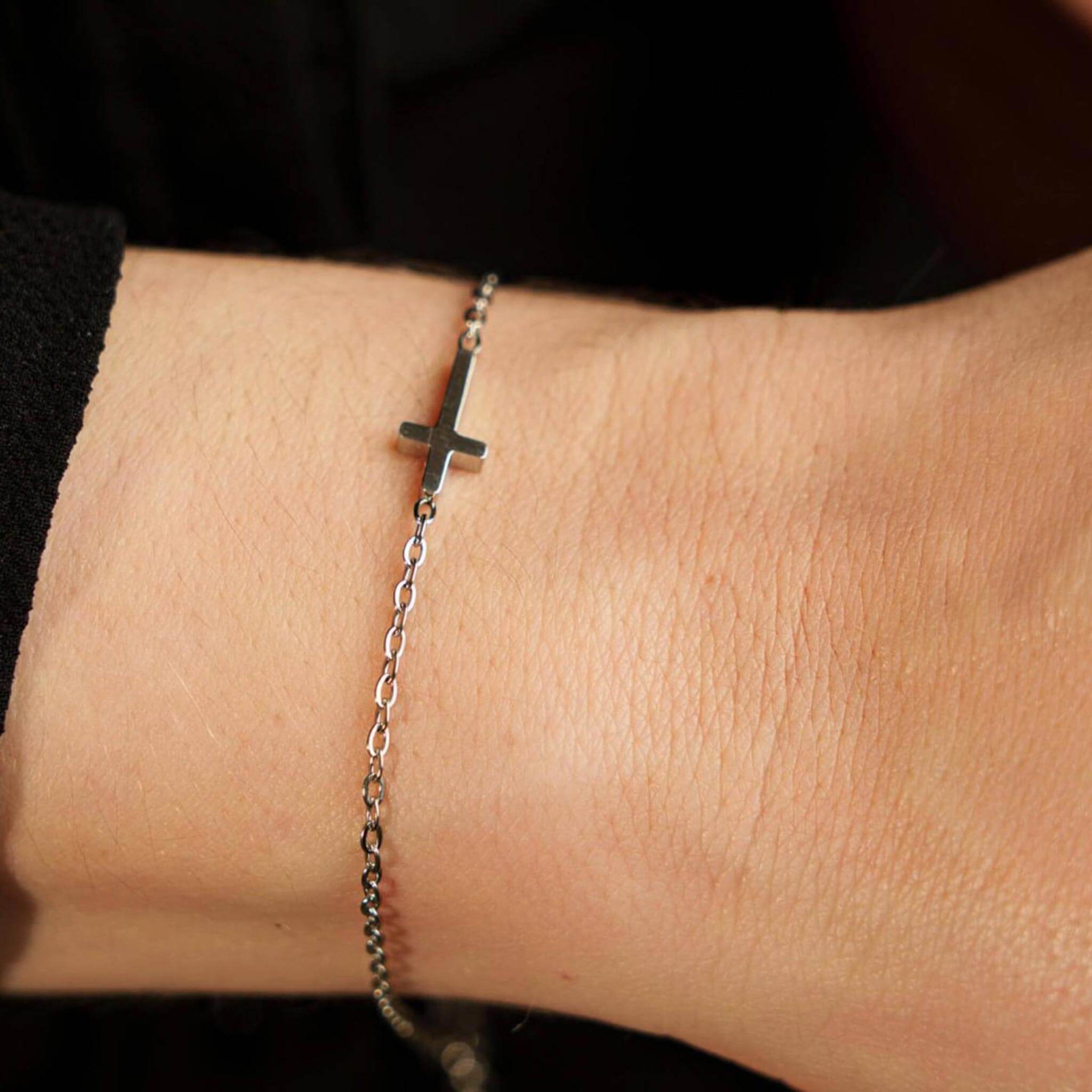 Bracelet Epuré Ezra Acier Inoxydable - Bijoux Croix