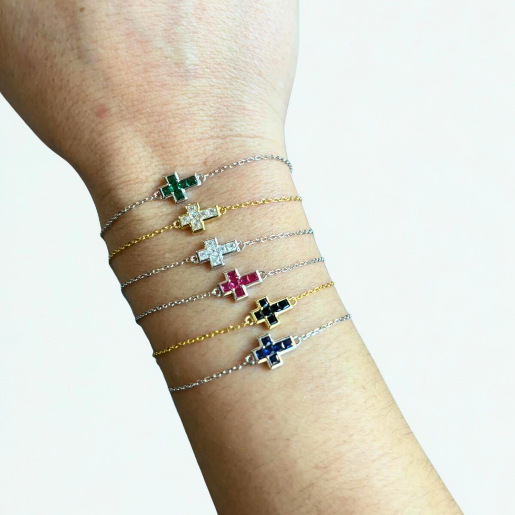 Bracelet Joël Croix coloré - Bijoux Croix