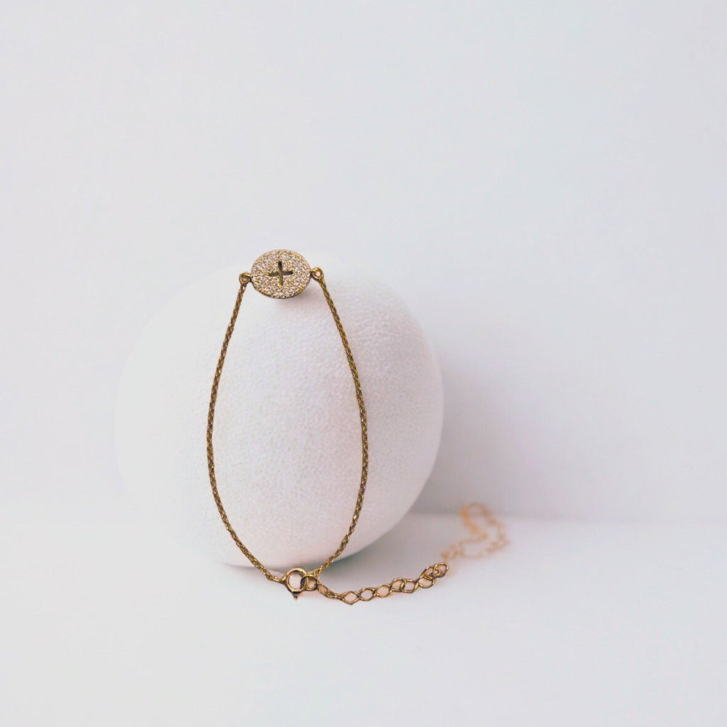 Bracelet Médaillon Croix Rébecca - Bijoux Croix