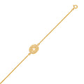 Bracelet Médaillon Croix Rébecca doré avec médaille
