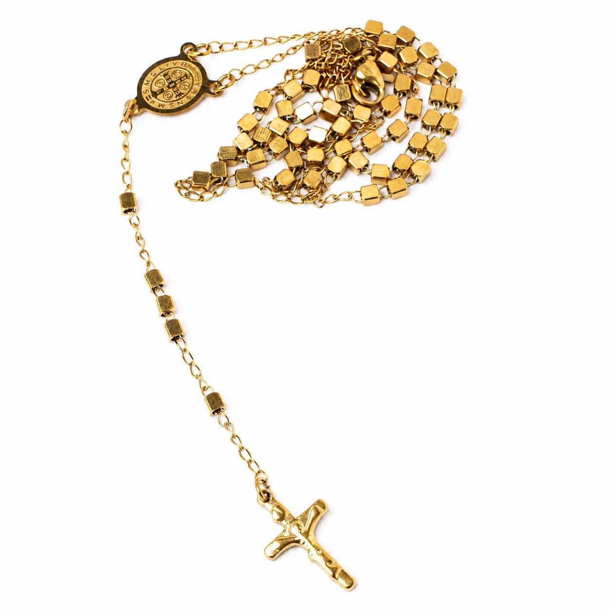 Chapelet doré Judith - Acier - Bijoux Croix