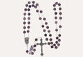 Chapelet en Améthyste - Bijoux Croix