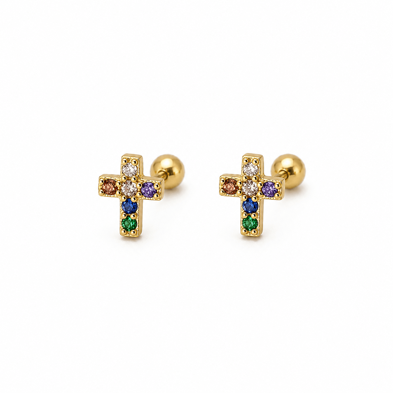 Clous d’oreilles Eden - Bijoux Croix