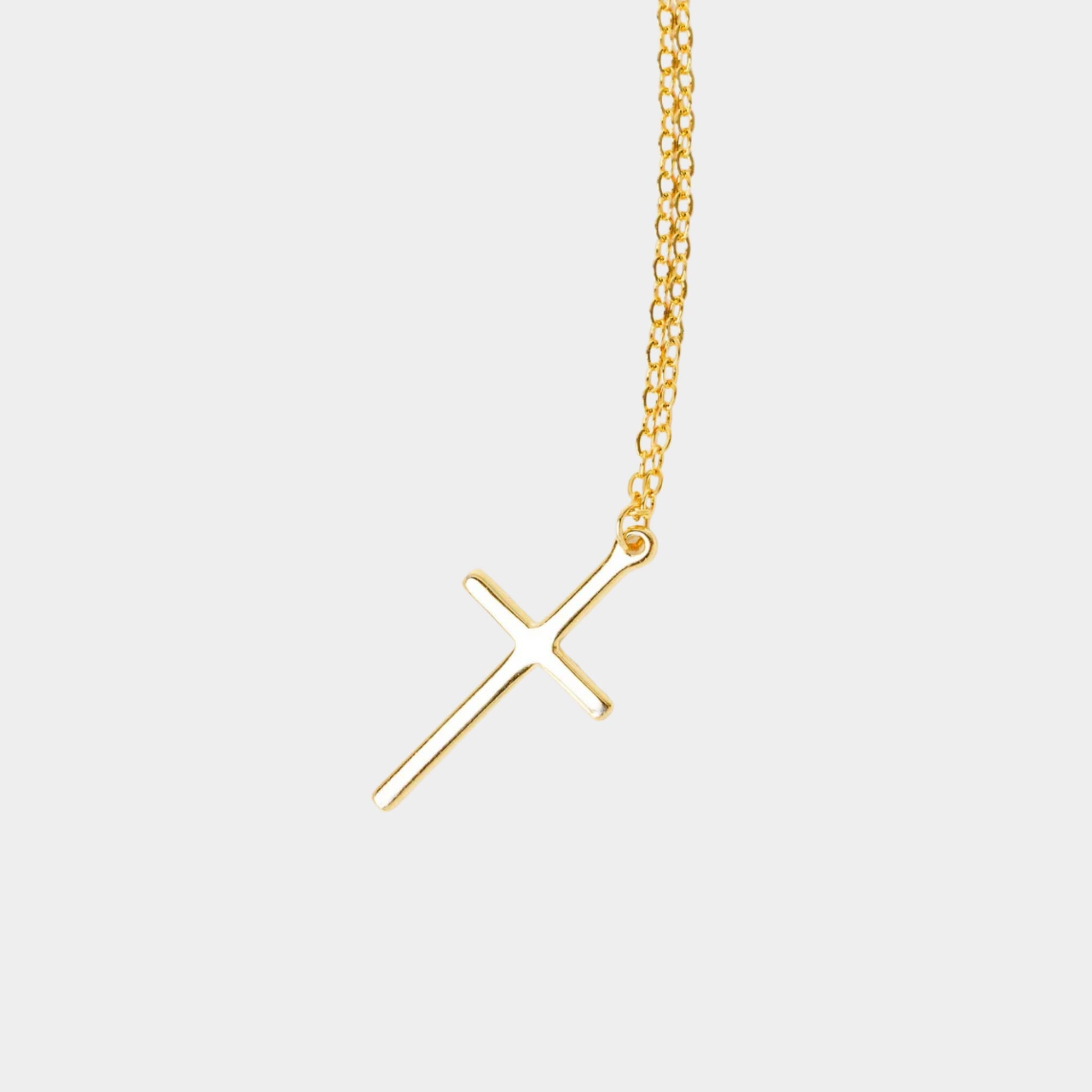 Collier Adonaï Argent - Argent 925 Plaqué Or 18K - Bijoux Croix