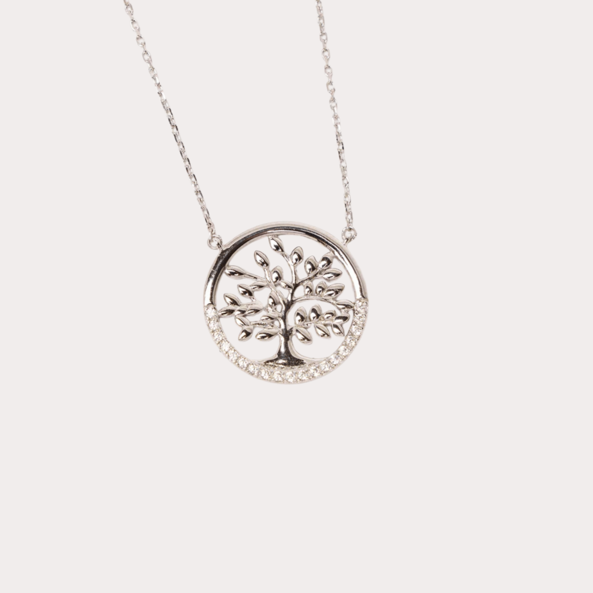 Collier Arbre de Vie Argent 925 Rhodié - Bijoux Croix
