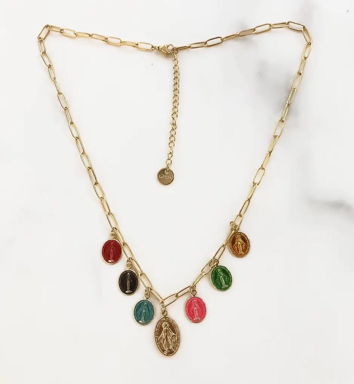 Collier Arc - en - ciel Marie - Bijoux Croix