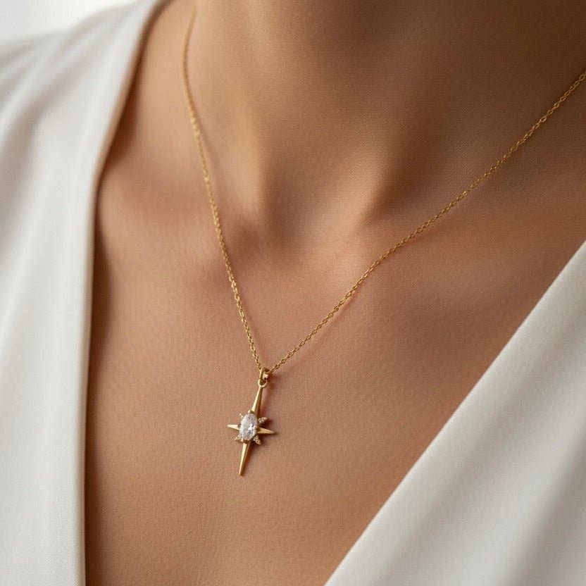 Collier Bethléem - acier inoxydable - Bijoux Croix