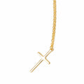 Collier Croix Adonaï en argent plaqué or 18K - bijou chrétien élégant