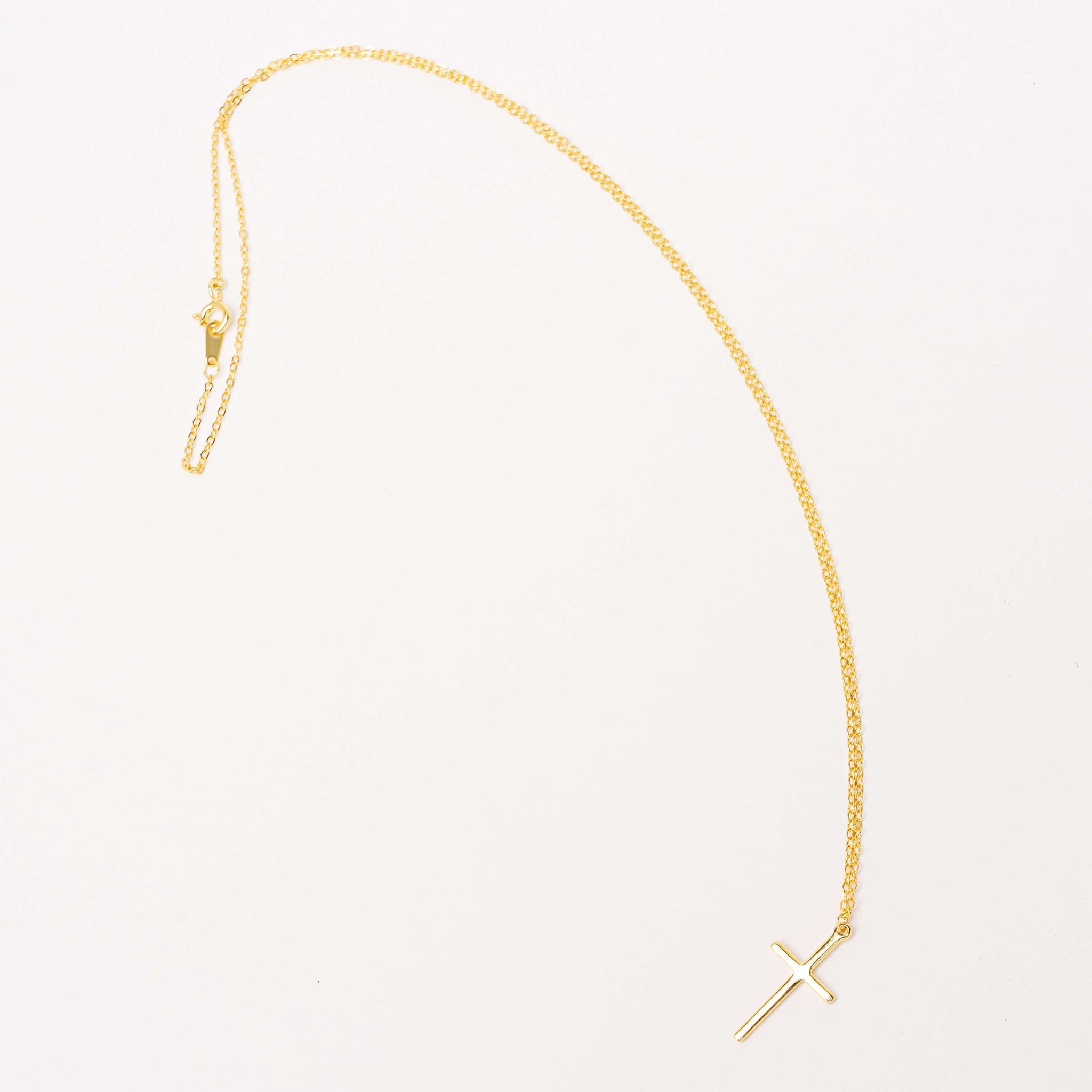 Collier Croix Adonaï en argent plaqué or 18K - collection Bijoux Croix